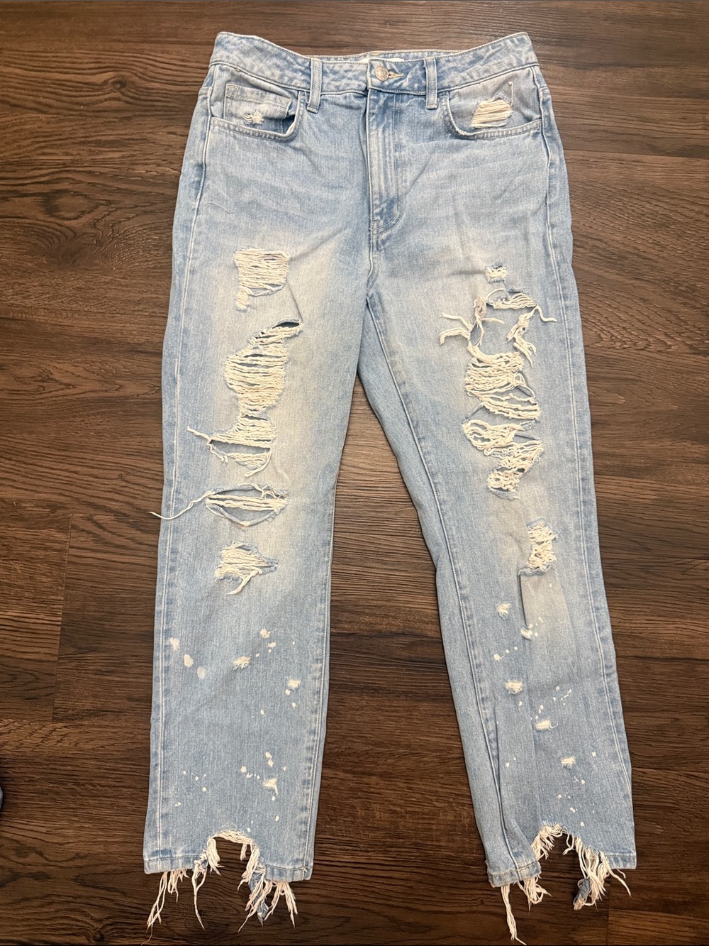 Flying Monkey Light Blue Distressed Boyfriend Jeans